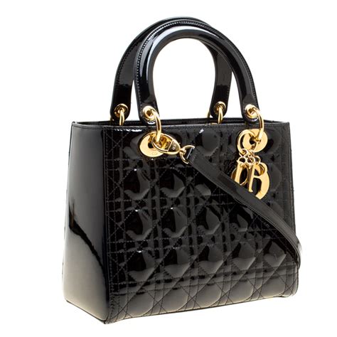 lady dior patent leather bag|Dior leather handbags.